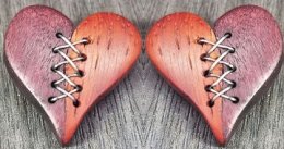 wisiorek - drewniane serce
