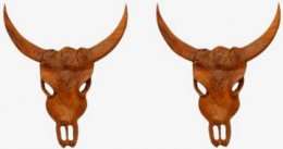 drewniana czaszka byka - 55 cm
